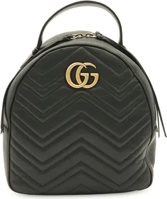 Gucci Black Leather Backpack (Pre-Owned)