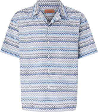 Missoni Heren, Overhemden, Blauw, Maat: 4XL Katoen