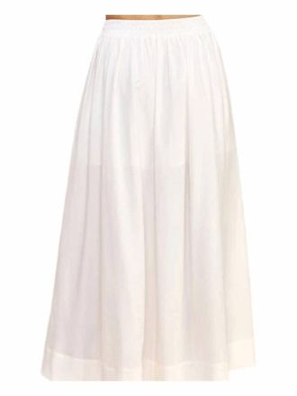 Pinch Design WomenS Pintuck A-Line Maxi Skirt In Off White