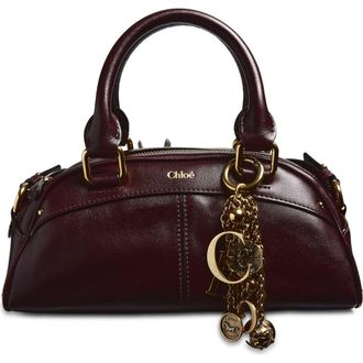 Chlo&eacute; Bowling Leather Handheld Bag in Perfect Plum at Nordstrom