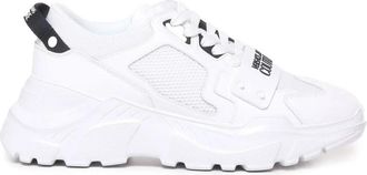 Versace Jeans Couture Witte Sneakers - Heren - Sneakers - Wit - 44 EU - Leer - Schoenen