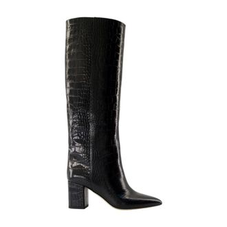 PARIS TEXAS Heeled Boots, female, Black, Size: 10 US Black Leather Anja 70 Boots