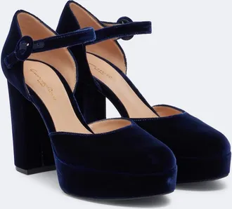 Gianvito Rossi Velvet platform pumps