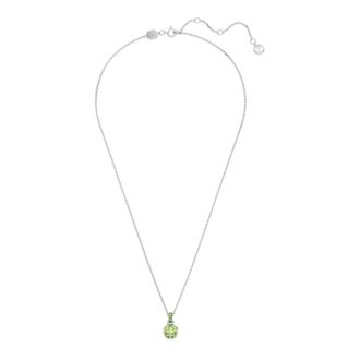 Swarovski Collar con colgante Piedra Natal de Agosto Corte Coj&iacute;n Verde - Accessories - Mujer - Gris - ONE SIZE