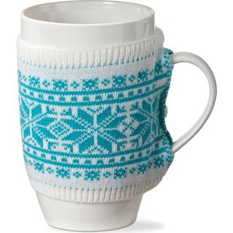 Tag Aspen Sweater Mug Turquoise Blue Bone China Drinkware at Nordstrom