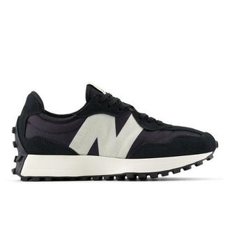 New Balance Donna 327 in Nero/Beige, Pelle Scamosciata/Rete, Taglia 37
