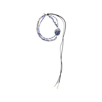 Dries Van Noten Lace Stone Ketting - Heren - Accessoires - Blauw - Maat: ONE Size Zijde