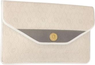 Dior Pre-owned Clutches, female, White, Size: ONE SIZE Pre-owned Vintage honeycomb clutch