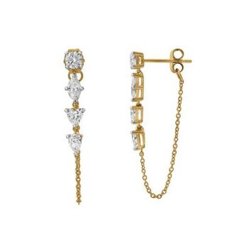 LuvMyJewelry Elenya 14K Gold Lab Grown Diamond Drop Earrings - 1 Ct in 14K Yellow Gold at Nordstrom