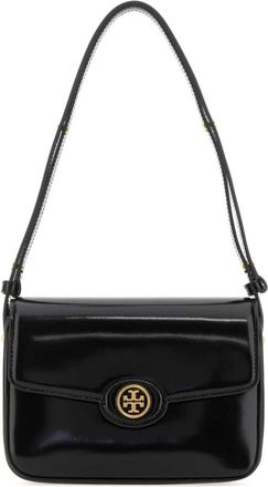 Tory Burch Zwarte leren schoudertas - Dames - Schoudertassen - Zwart - ONE Size - Tassen
