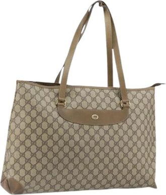 Gucci Pre-owned Tote Bags, female, Beige, Size: ONE SIZE Pre-owned Plastic Tote Bag