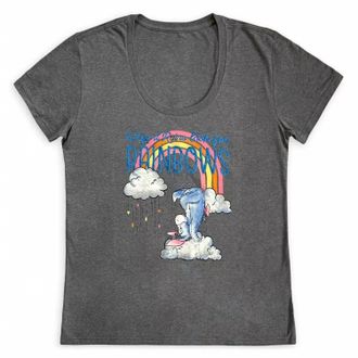 Disney Womens Winnie The Pooh Eeyore Rainbow T-Shirt In Heather Grey