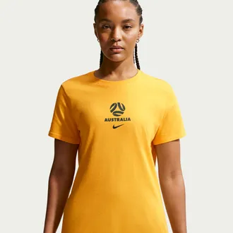 Nike Australia Nike Womens Soccer T-Shirt in Yellow | IH2234-739