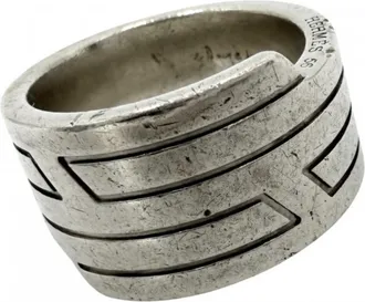 Herm&egrave;s Silver 925 Band Ring (Pre-Owned)