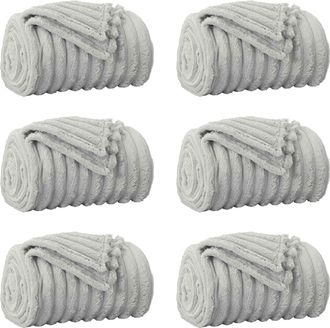 vidaXL Mantitas De Sof&aacute; 6 Uds. Gris 270 X 240 Cm 10,72 Kg Lana Vidaxl