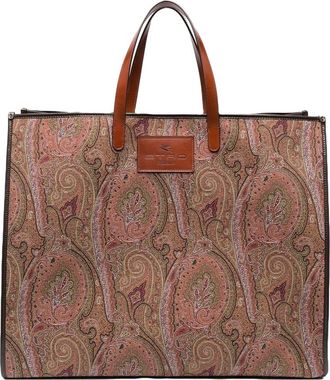 Etro Arnica Shopper - Dames - Tassen - Bruin - Maat: ONE Size Katoen