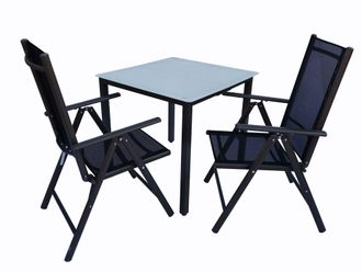 ebuy24 3 Un. Alu Conjunto De Jard&iacute;n Grupo De Asientos 80 Ma 76x80x80 - Vcm