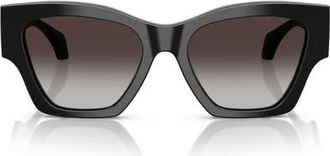 Versace 53mm Gradient Square Sunglasses in Black/grey Gradient at Nordstrom