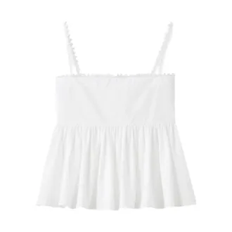 Jacquemus Sleeveless Tops, female, White, Size: XS Square Neck Top
