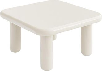Oviala Mesa de centro rectangular de 75 cm en MDF lacado en marfil
