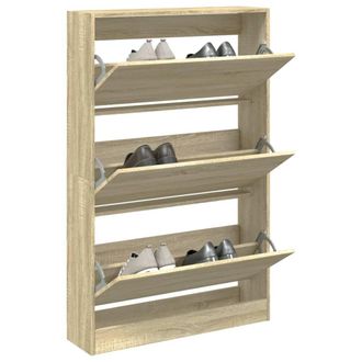 vidaXL Vidaxl - Zapatero De Madera De Ingenier&iacute;a Roble Sonoma 80x21x125,5 Cm