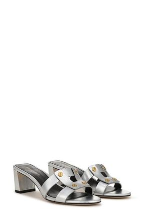 Veronica Beard Via Slide Sandal in Silver at Nordstrom, Size 9.5