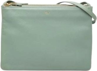 Celine Pre-owned Leather celine-bags - Dames - Vintage Schoudertas - Groen - ONE Size - Vintage