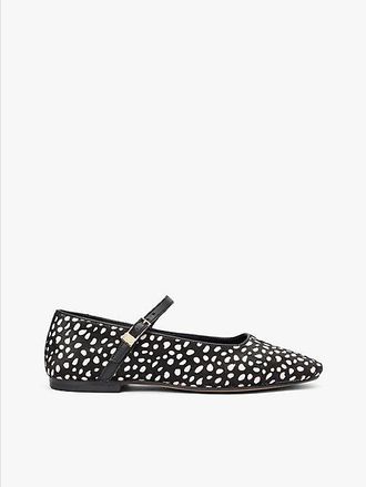 Tommy Hilfiger Snow Leopard Print Buckle Ballerinas
