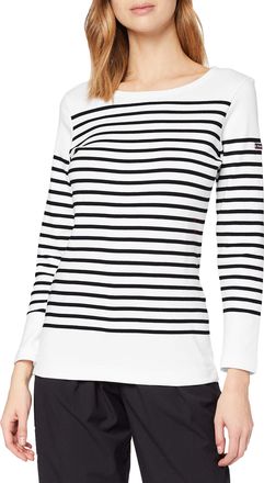 Armor Lux Armor Lux Womens Marini&egrave;re Amiral Femme Long Sleeve Top, Multicolour (Bi9 Blanc/Rich Navy Bi9), 18 (Size: 5)