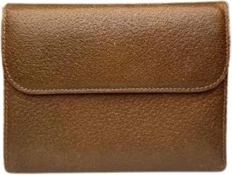 Gucci Pre-owned Lederen Portemonnee - Dames - Vintage Accessoires - Bruin - ONE Size - Leer - Vintage