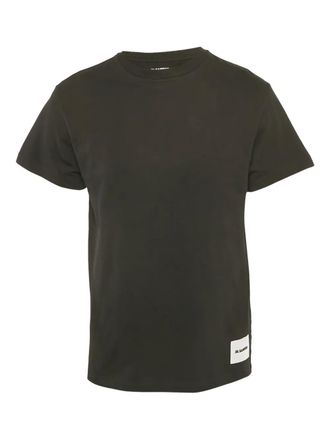 Jil Sander T-shirt met logo - Zwart