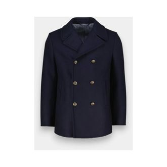 Circolo 1901 Heren, Mantels, Blauw, Maat: XL Wol