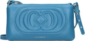 La Carrie Leren Tas - Dames - Schoudertassen - Blauw - ONE Size - Leer - Tassen