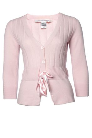 Diane Von F&uuml;rstenberg Diane Von Furstenberg, Pink cardigan with ribbon
