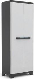KIS Keter Armario Linear Escoberoarmario Escobero De Almacenajeresina2 Puertas Y 3 Baldascolor Negro/gris,tiradores En Azul68 X 39 X 173 Cm