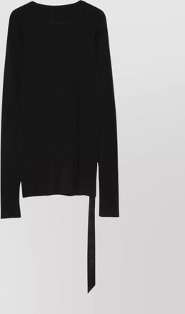 Rick Owens long sleeve ribbed top with asymmetric detail