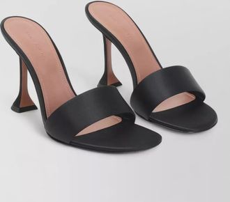 Amina Muaddi silk satin open square-toe mules