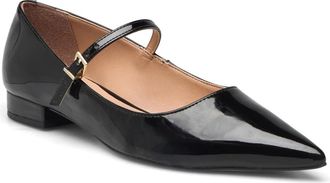Dune London Hastas Mary Jane Pumps Womens Black Patent Flat Shoes HTAT1172