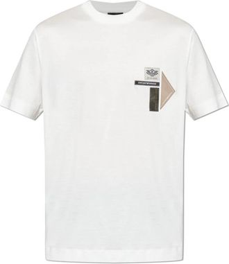 Emporio Armani T-shirt met logo - Heren - T-shirts - Wit - XS - Tops