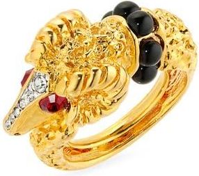 Kenneth Jay Lane Ram Head Adjustable Ring in Gold at Nordstrom