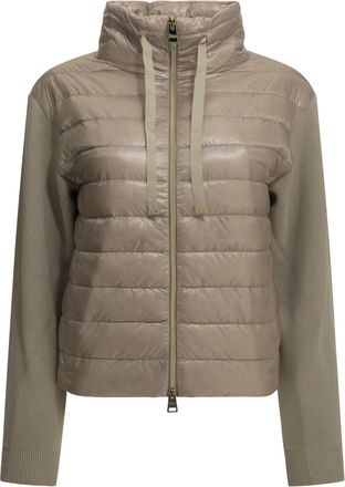 Herno katoen en ultralicht nylon kort donsjack