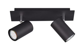 Trio Leuchten Tr&iacute;o Marley Plaf&oacute;n Negro 30 Cm Orientable 2 Focos