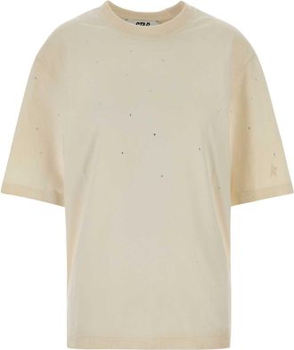 Golden Goose Deluxe Brand Cream Cotton Oversize T Shirt