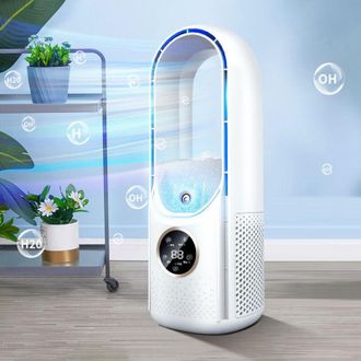 OEM Ventilador De Pedestal, Ventilador De Torre Oscilante, Sin Aspas, 6 Velocidades, Blanco