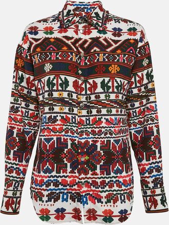 Dsquared2 Multicolor Printed Sateen Easy Dean Shirt
