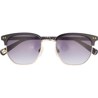 Ted Baker 51mm Gradient Half Rim Square Sunglasses in Black at Nordstrom Rack