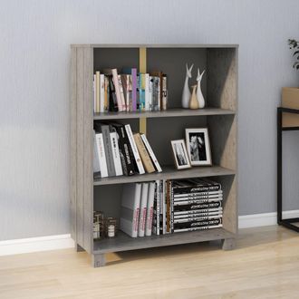 vidaXL Vidaxl - Estanter&iacute;a Hamar Madera Maciza Pino Gris Claro 85x35x112 Cm