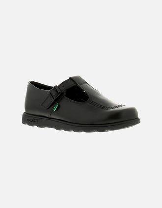 Kickers Womens Kickers Womens Shoes Work School Fragma T Buckle Leather black UK Size - Size: 7
