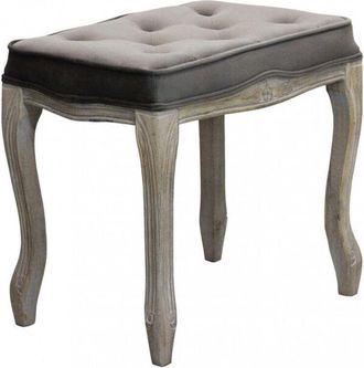 No Brand Sgabello in velluto con struttura in legno elegante 50x36xH47 cm - Taupe