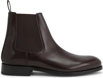 Kurt Geiger Mens Leather Sloane Chelsea Boot Gws - Brown - Size UK 11